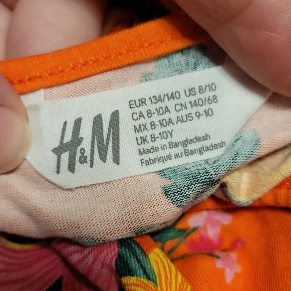 H&M girls tropical theme dress‎